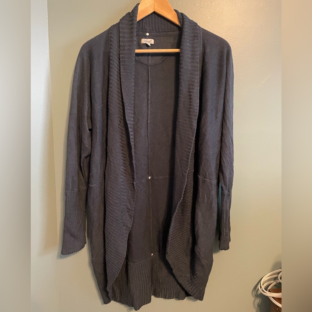 Kismet Navy Blue Women's Open Front Cardigan